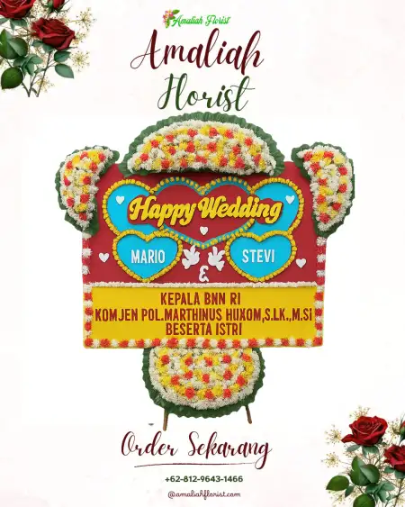 Papan Bunga Pernikahan Bonomerto
